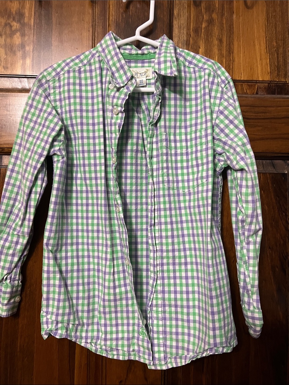 Southern Tide Purple and Green Gingham Button-Down Shirt